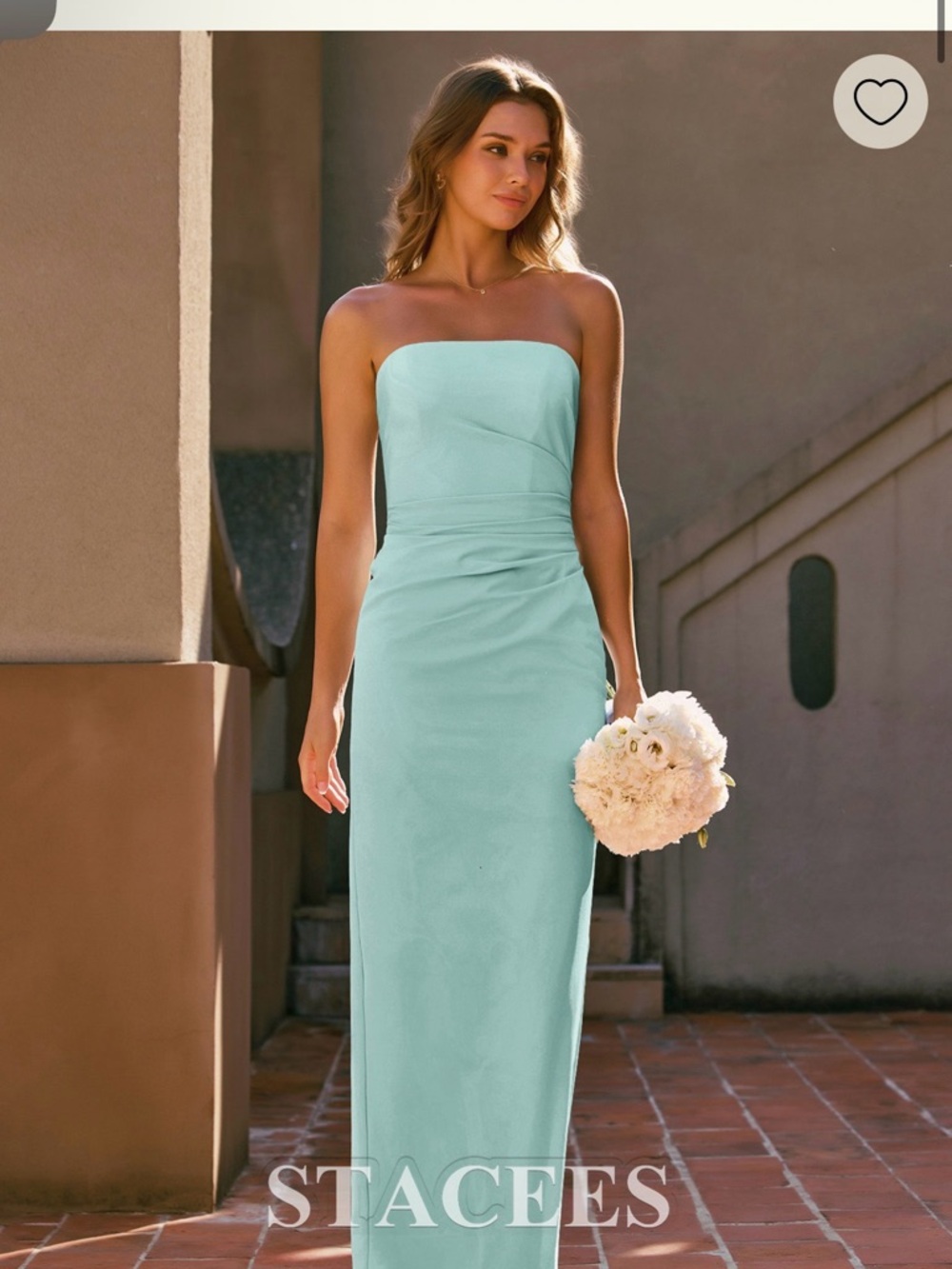 Strapless Mint Prom Gown with Sleek Silhouette